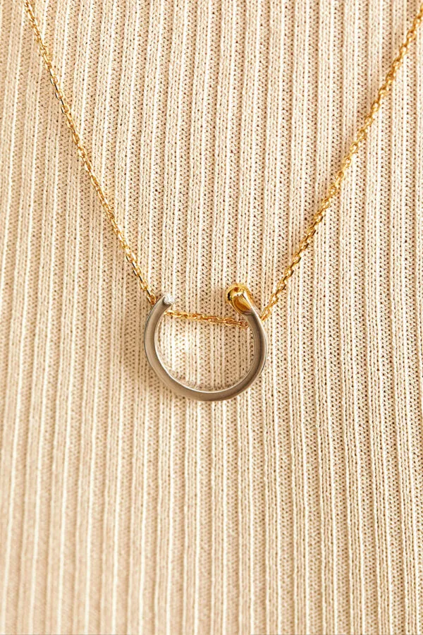 Necklaces Round Match Necklace, diamond, white gold with fast delivery from Guzema