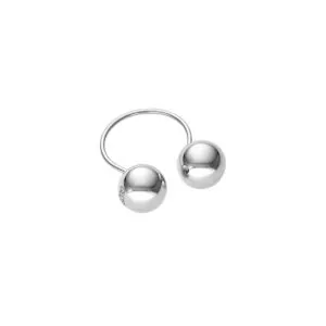 Bold Duo Orb Ring, white gold