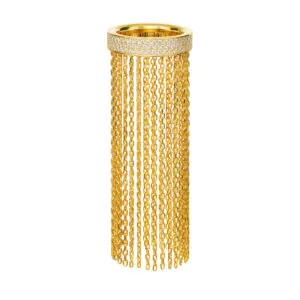 Chainfall Ring, diamonds, yellow gold