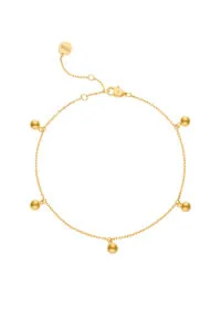 Anklets Quintet Anklet, yellow gold with timeless elegance from Guzema