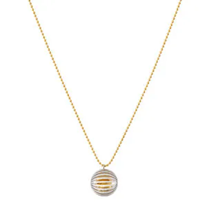 Baby Bell Necklace, yellow/white gold