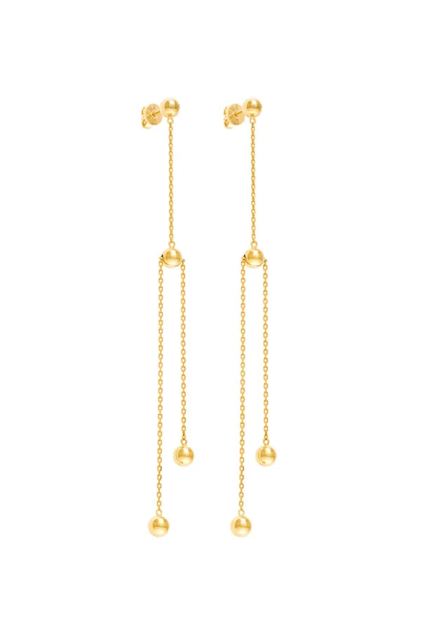 Earrings Orbs Transformer Earrings, yellow gold for stylish and elegant looks