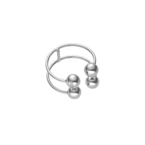 Tetra Orb Ring, white gold