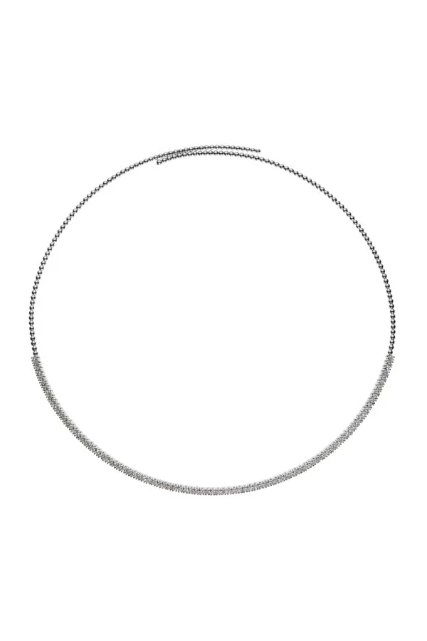 Chokers Spiral Choker, diamonds, white gold with exceptional quality
