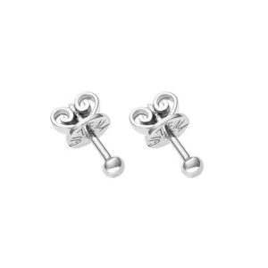 Tiny Orb Earrings, white gold