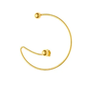Moon Arc Mono Earring, yellow gold