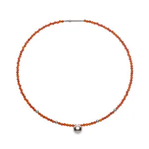 Orb Accent Gems Necklace, white gold