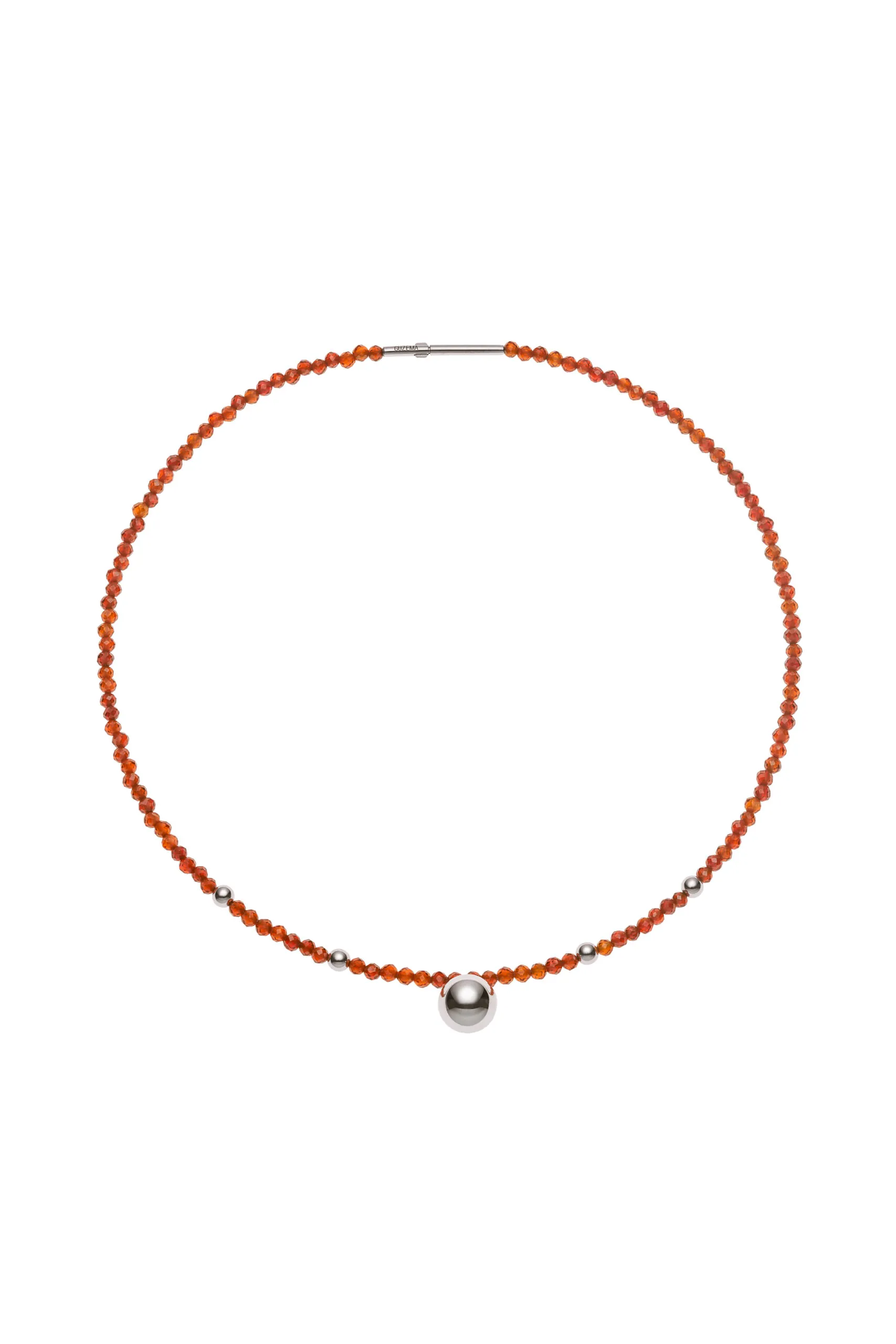 Custom Necklaces Orb Accent Gems Necklace, white gold for a luxurious style