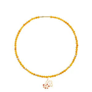 Amber Kalyna Necklace, yellow gold