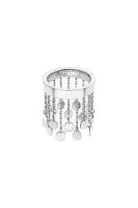 Rings Flats Chainfall Ring, white gold with luxury craftsmanship from Guzema