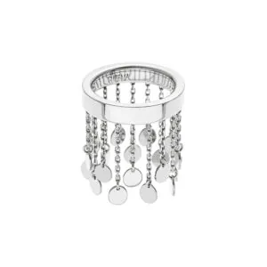 Flats Chainfall Ring, white gold
