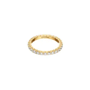 Bold Eternity Ring, diamonds, yellow gold