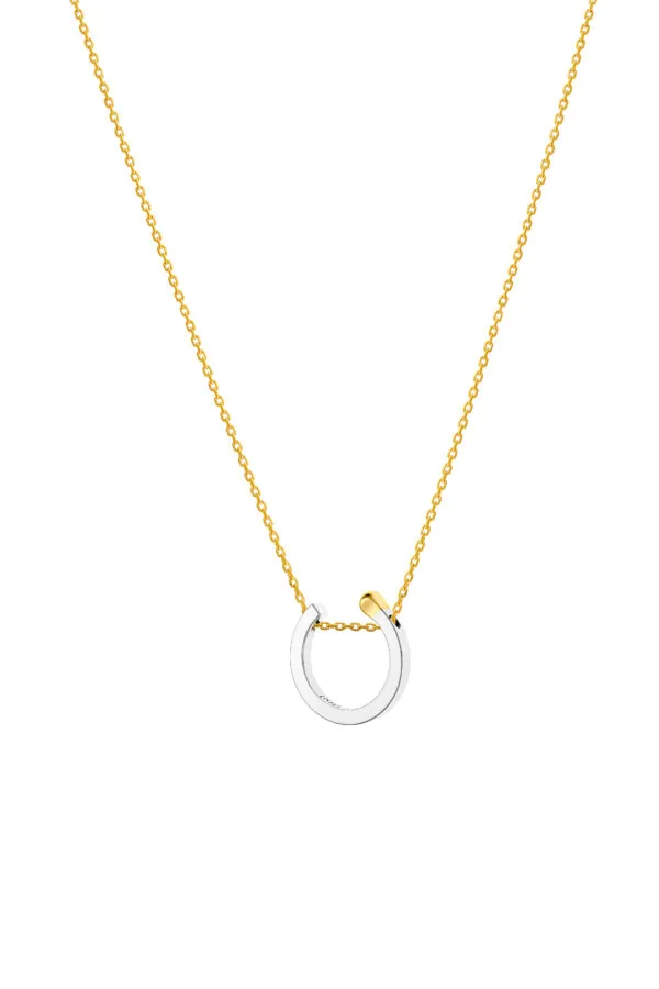 Custom Necklaces Round Match Necklace, white gold for a luxurious style