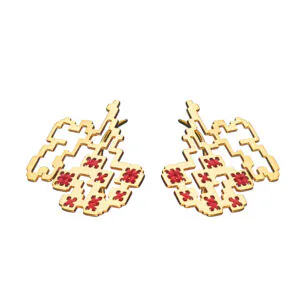 Kalyna Earrings, yellow gold