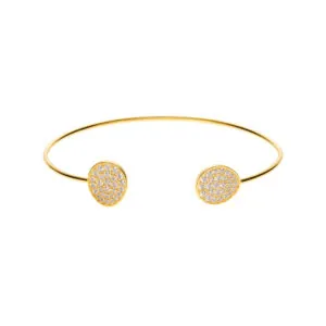 Flats Bracelet, diamonds, yellow gold