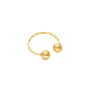 Duo Orb Ring, yellow gold