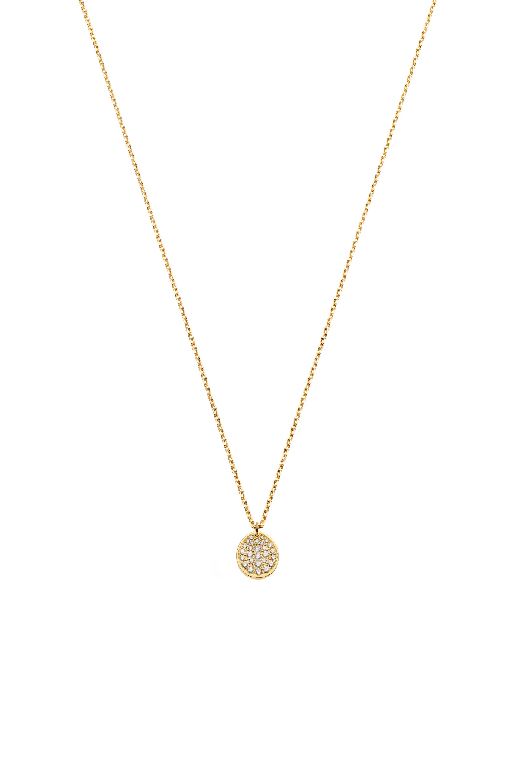 Exclusive Necklaces Mono Flat Necklace, diamonds, yellow gold from Guzema