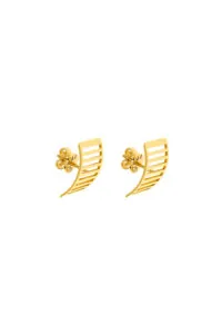 Earrings Striped Earrings, yellow gold for a unique and sophisticated look