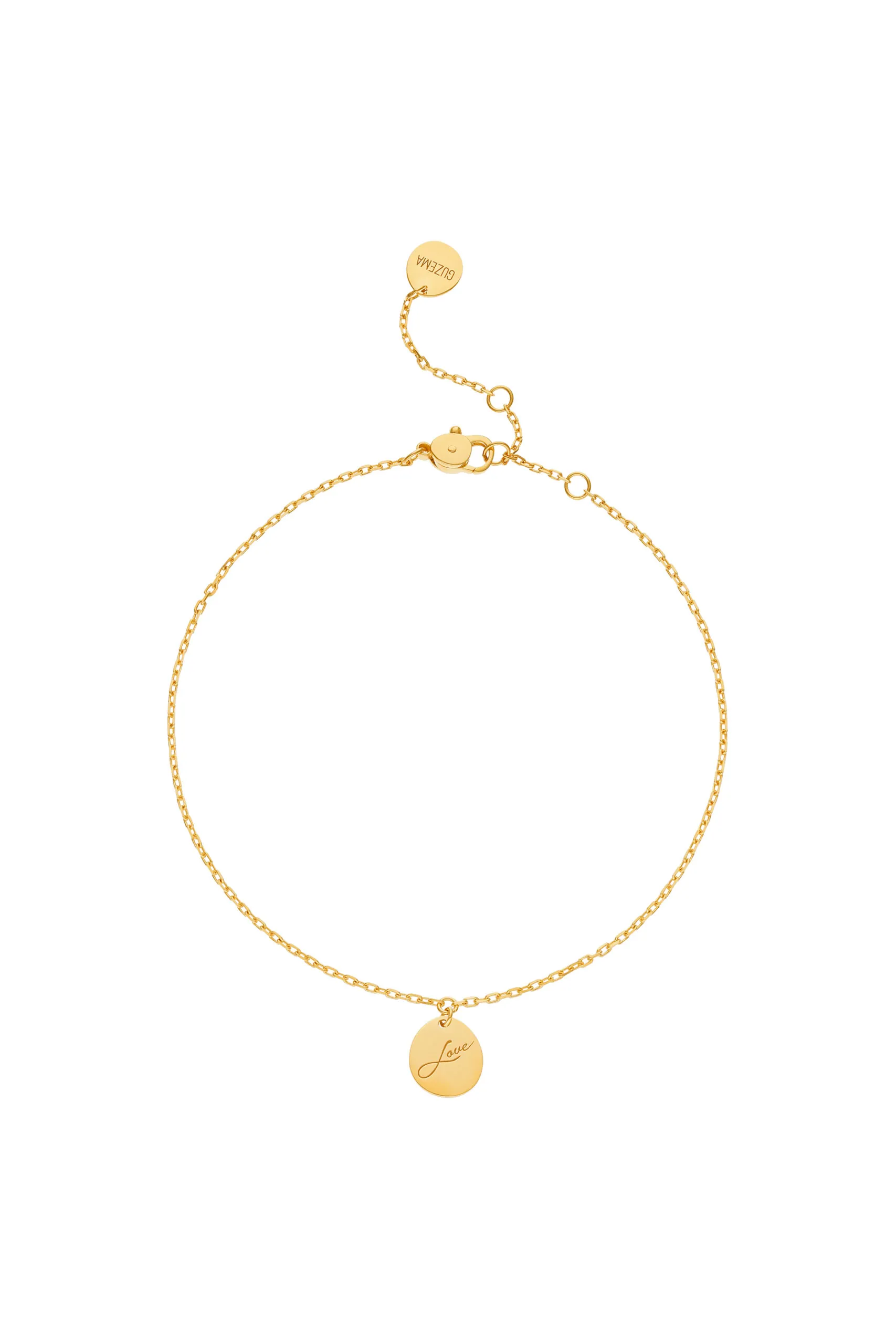 Anklets Love Anklet, yellow gold crafted with high-quality materials