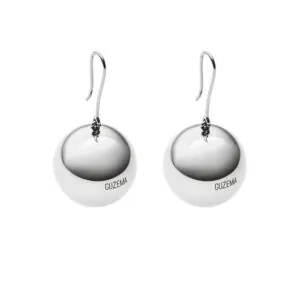 Bold Orbs Earrings, white gold