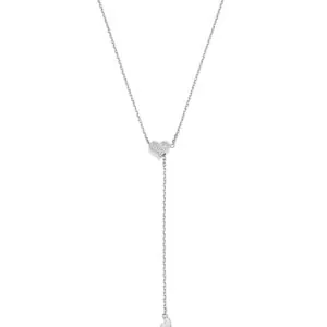 Heart Transformer Necklace, diamonds, white gold