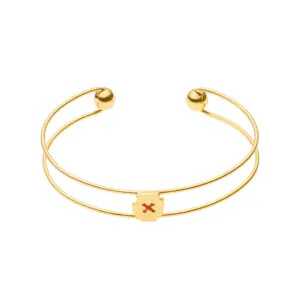 Embroidered Bracelet, yellow gold