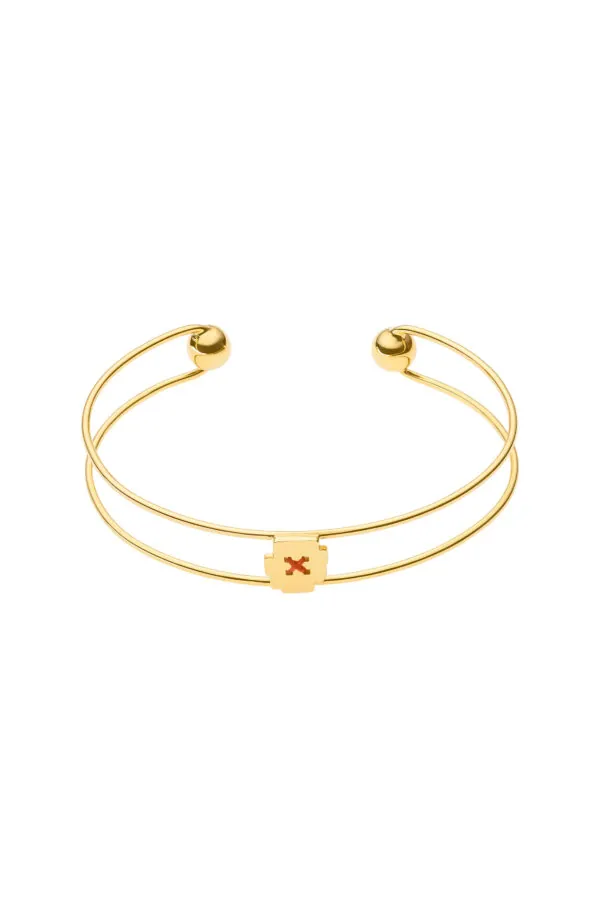 Bracelets Embroidered Bracelet, yellow gold for everyday elegance
