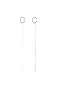 Earrings Chain Thread Earring, white gold for stylish and elegant looks