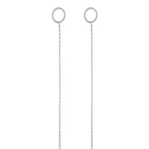 Chain Thread Earring, white gold