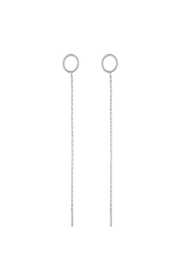 Earrings Chain Thread Earring, white gold for stylish and elegant looks