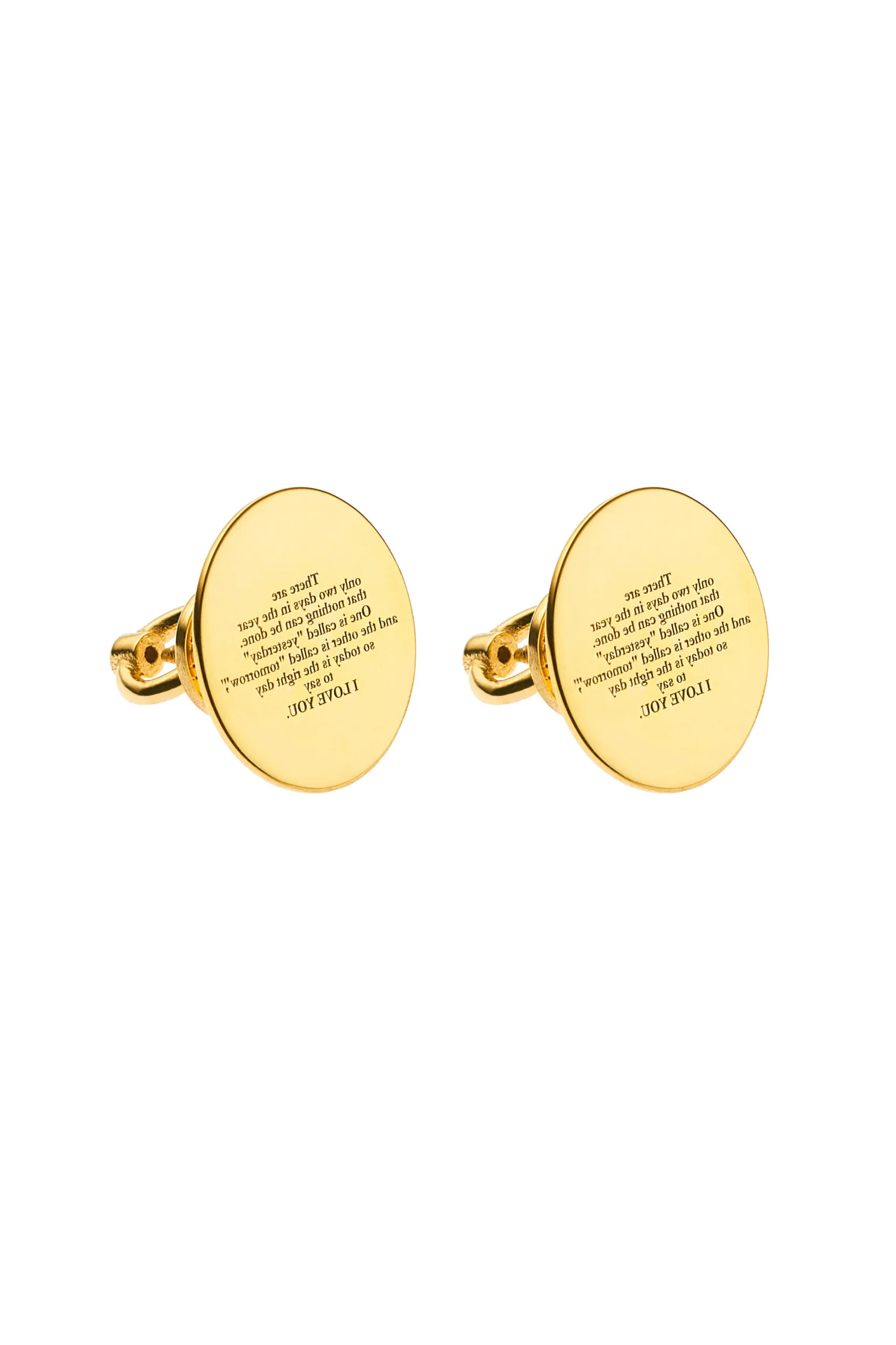 Earrings Mini I love you Earrings, yellow gold for a unique and sophisticated look