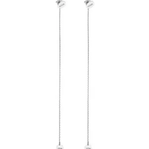 Duo Flat Transformer Earrings, white gold