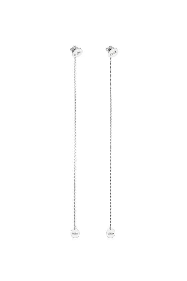 Earrings Duo Flat Transformer Earrings, white gold for a unique and sophisticated look