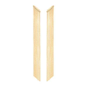 Chainfall Earrings, diamonds, yellow gold