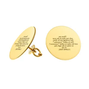 I love you Earrings, yellow gold