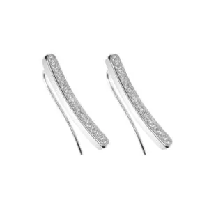 Bold Arc Earrings, diamonds, white gold