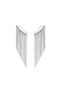 Earrings Mid Chainfall Earrings, white gold for stylish and elegant looks
