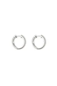 Earrings Mid Hug Hoops, white gold with timeless design by Guzema