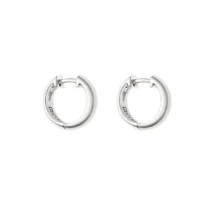 Mid Hug Hoops, white gold