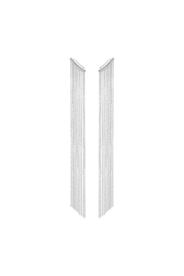 Earrings Chainfall Earrings, diamonds, white gold for a unique and sophisticated look