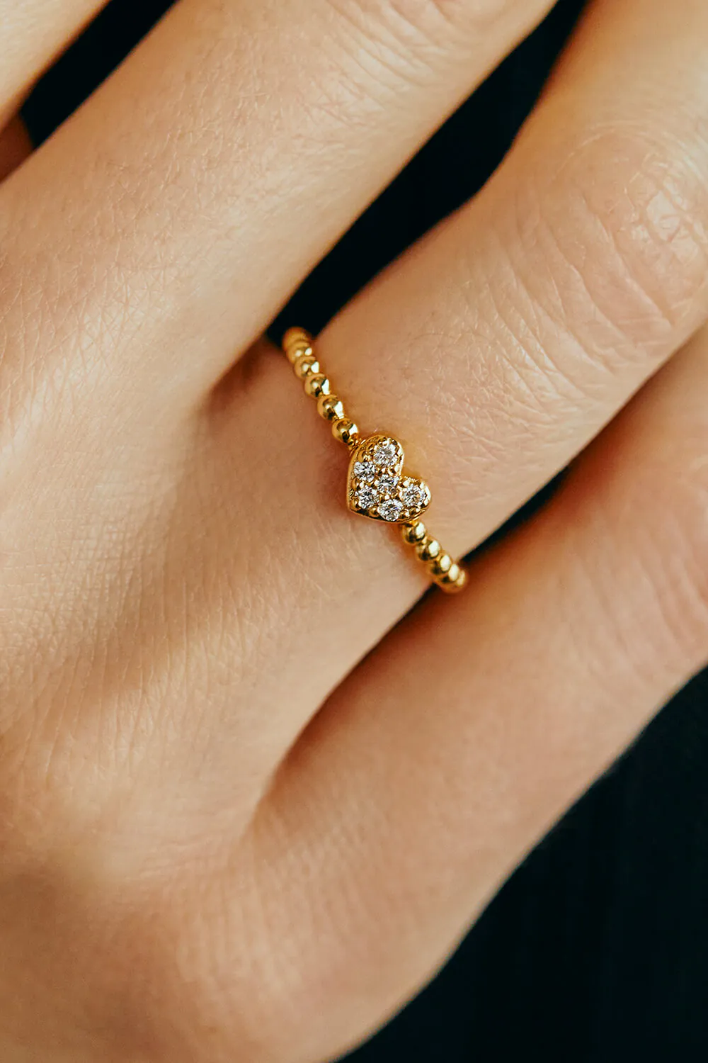 Rings Heartful Ring, diamonds, yellow gold available online with expert craftsmanship