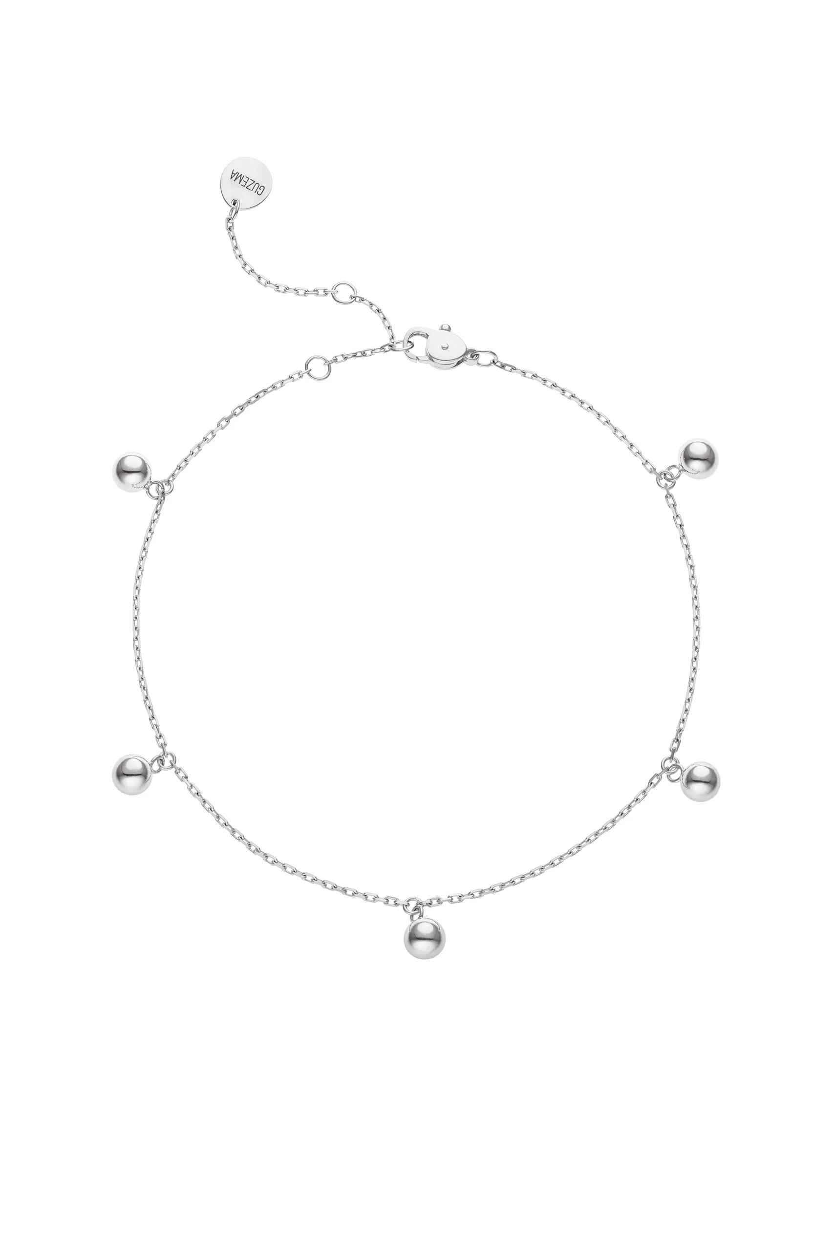 Anklets Quintet Anklet, white gold with timeless elegance from Guzema