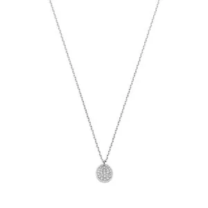 Mono Flat Necklace, diamonds, white gold