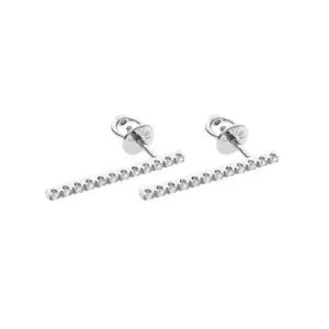 Diamond Line Earrings, white gold
