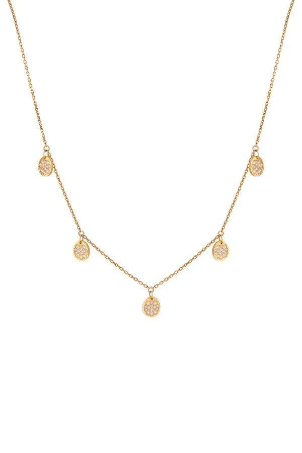 Necklaces Flat Quintet Necklace, diamonds, yellow gold with fast delivery from Guzema