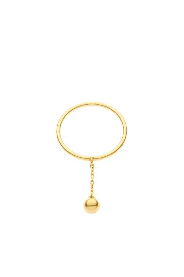 Rings Mini Orb Ring, yellow gold with luxury craftsmanship from Guzema