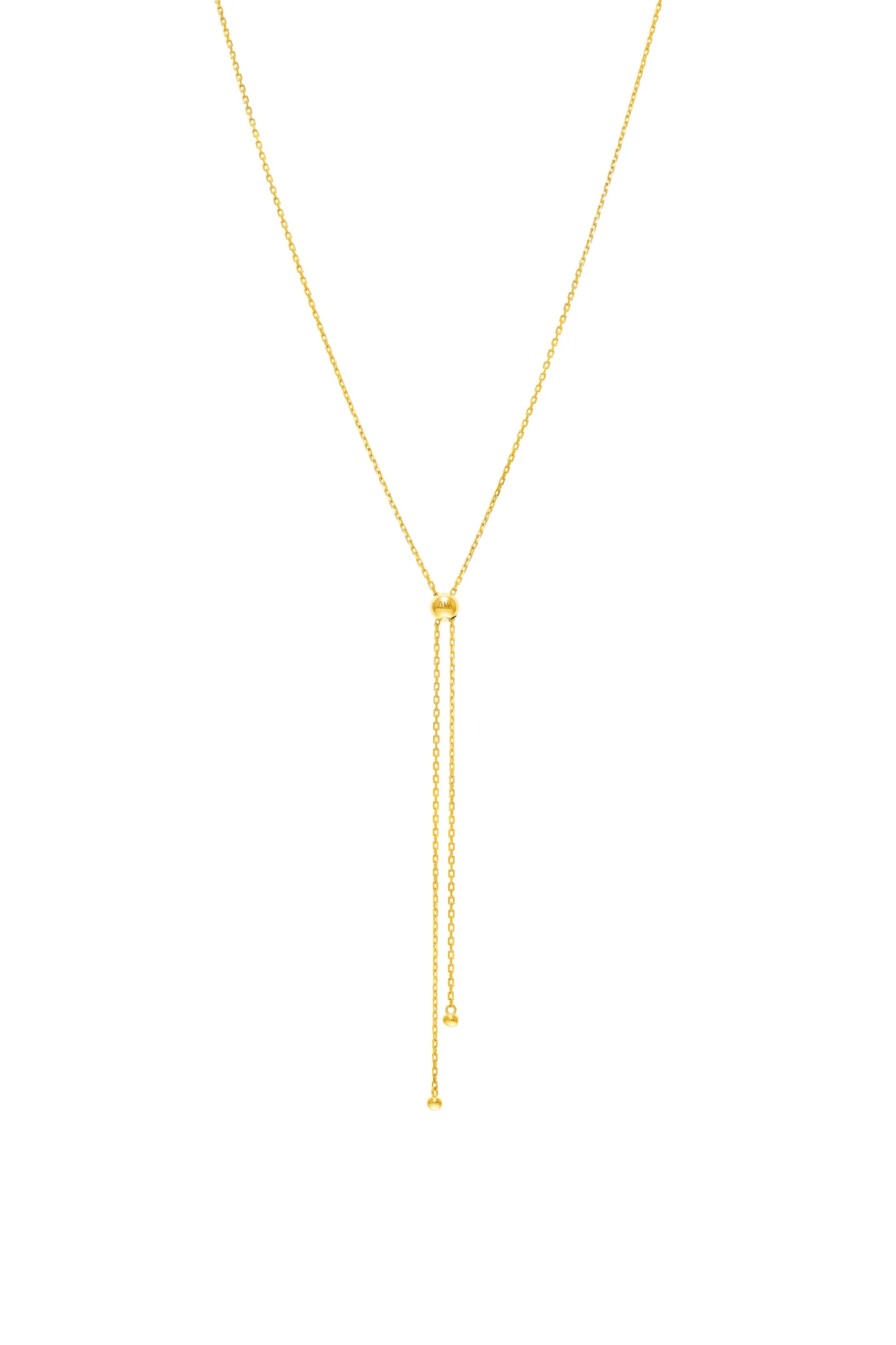 Exclusive Necklaces Orbs Tie Necklace, yellow gold from Guzema