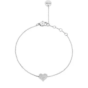 Heart Bracelet, diamonds, white gold