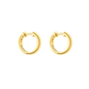 Mid Hug Hoops, yellow gold
