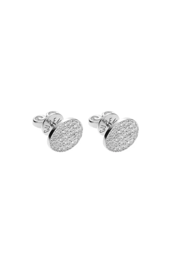 Earrings Flat Earrings, diamonds, white gold for a unique and sophisticated look